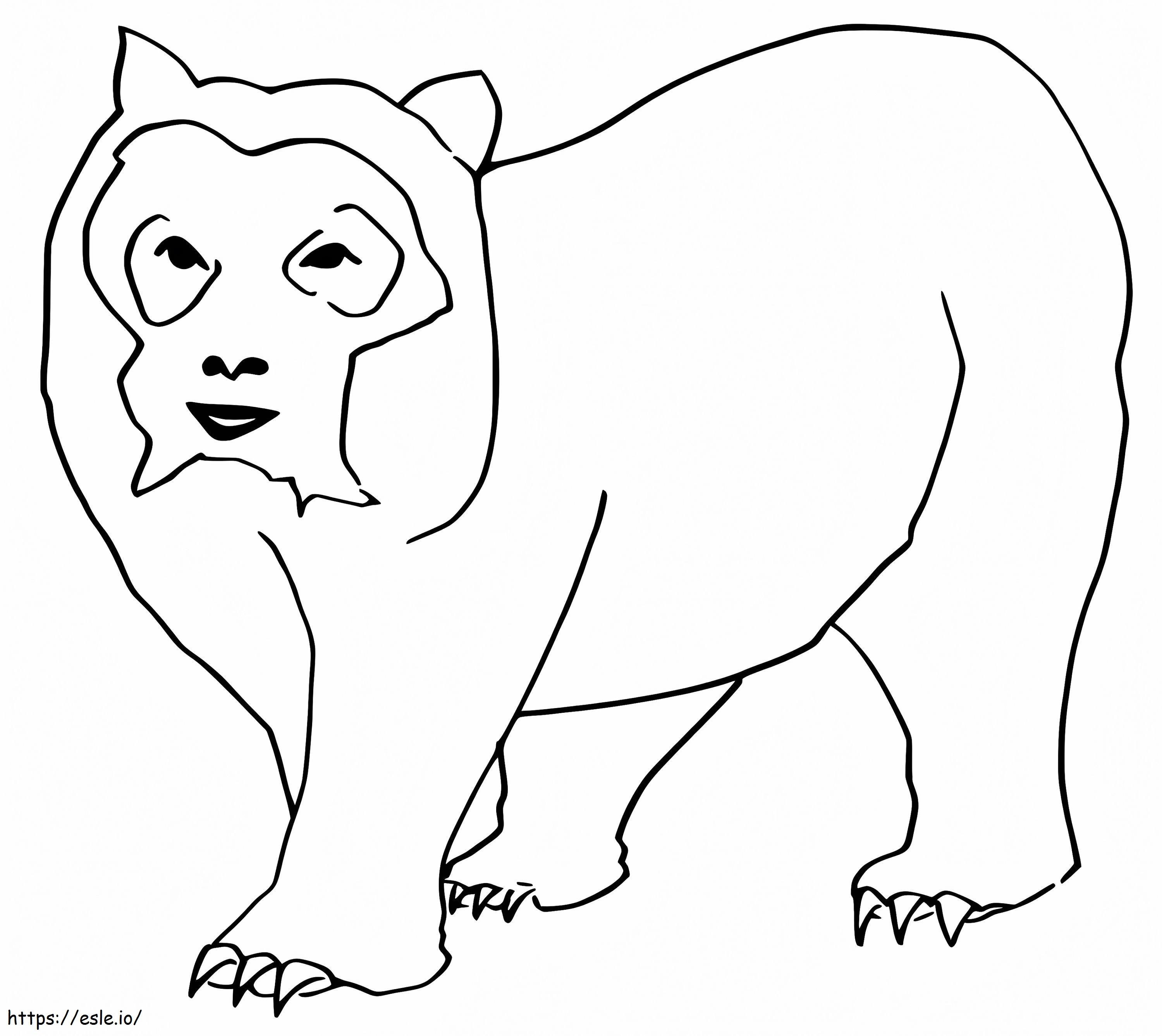 Beruang Berkacamata yang Dapat Dicetak Gambar Mewarnai