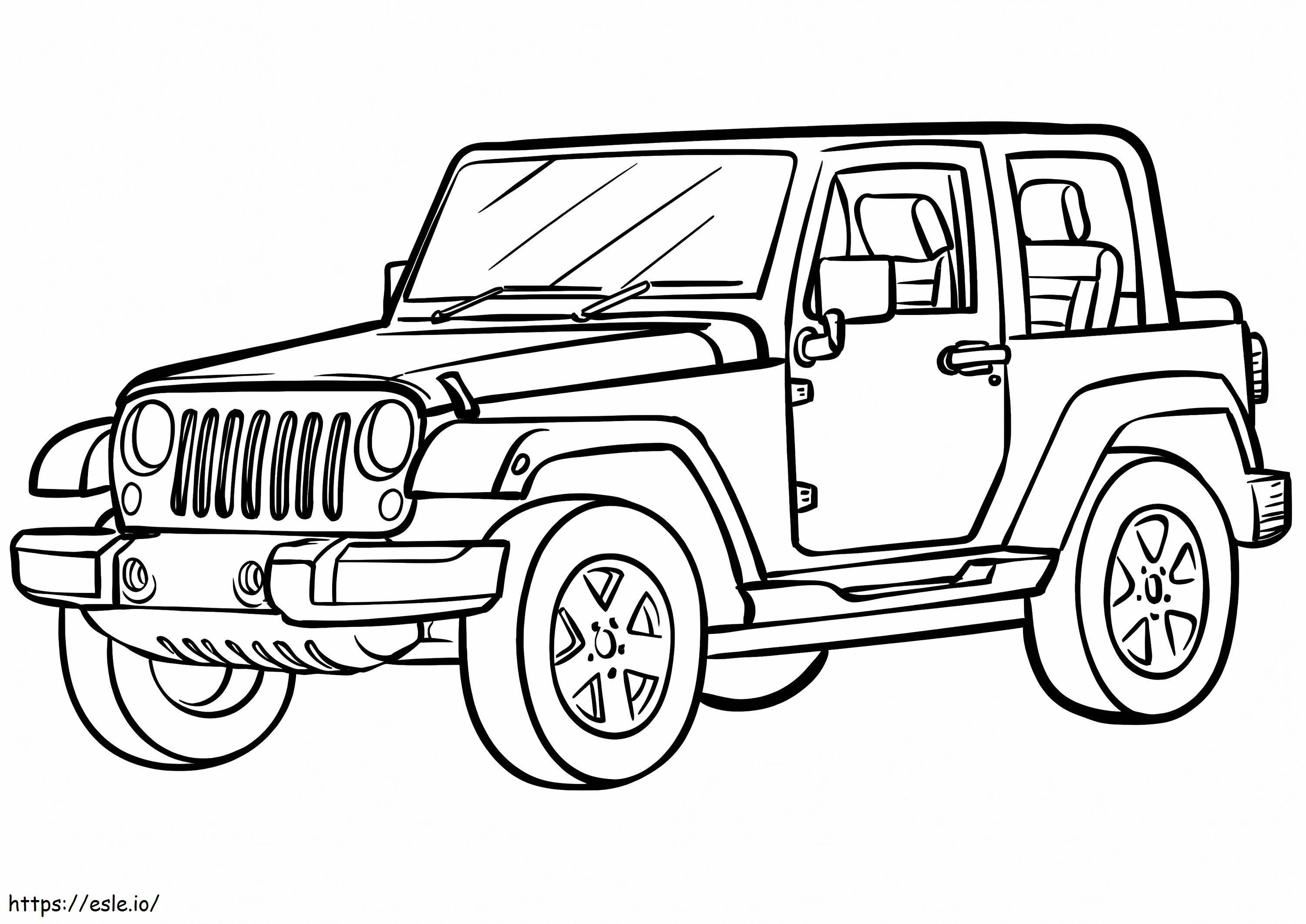 Jeep 5 coloring page