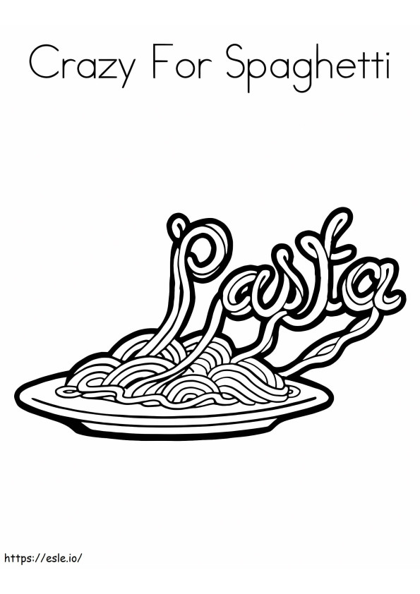 Crazy For Spaghetti coloring page