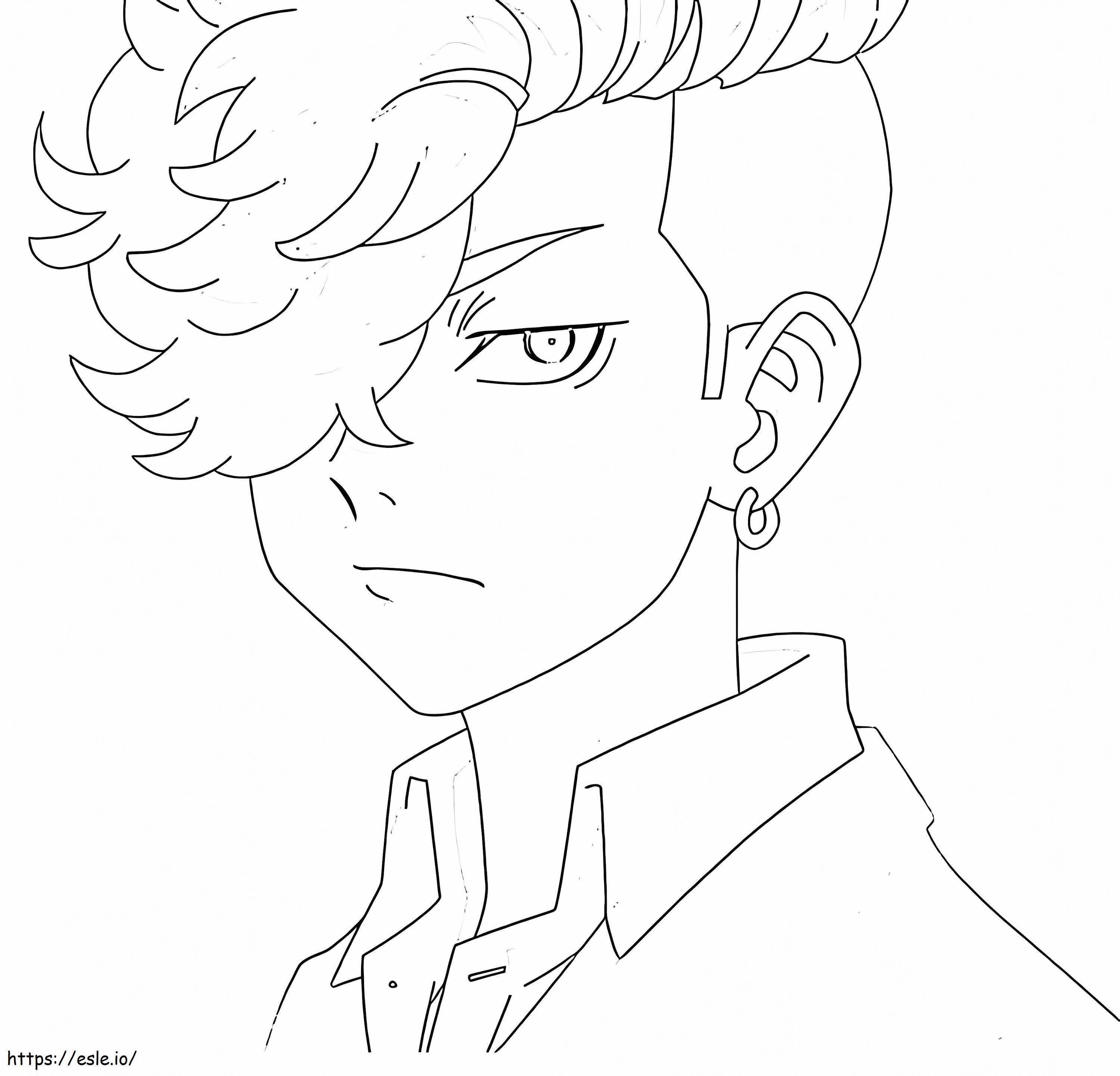 Young Chifuyu Matsuno Coloring Page