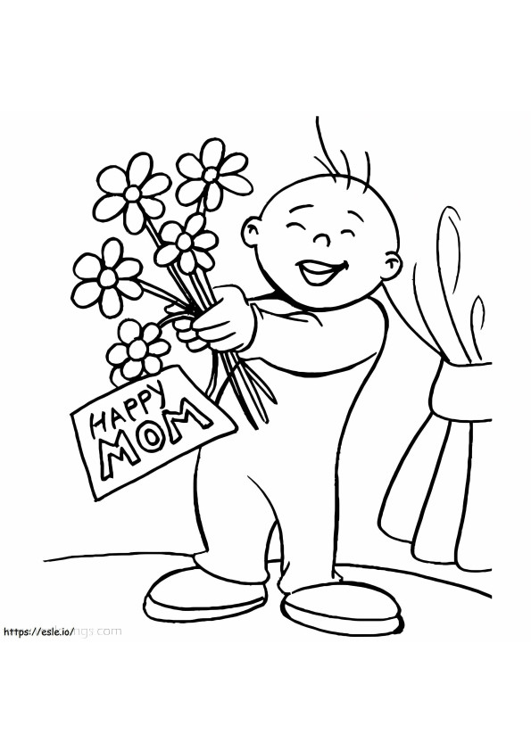 Flowers For Mom 2 coloring page