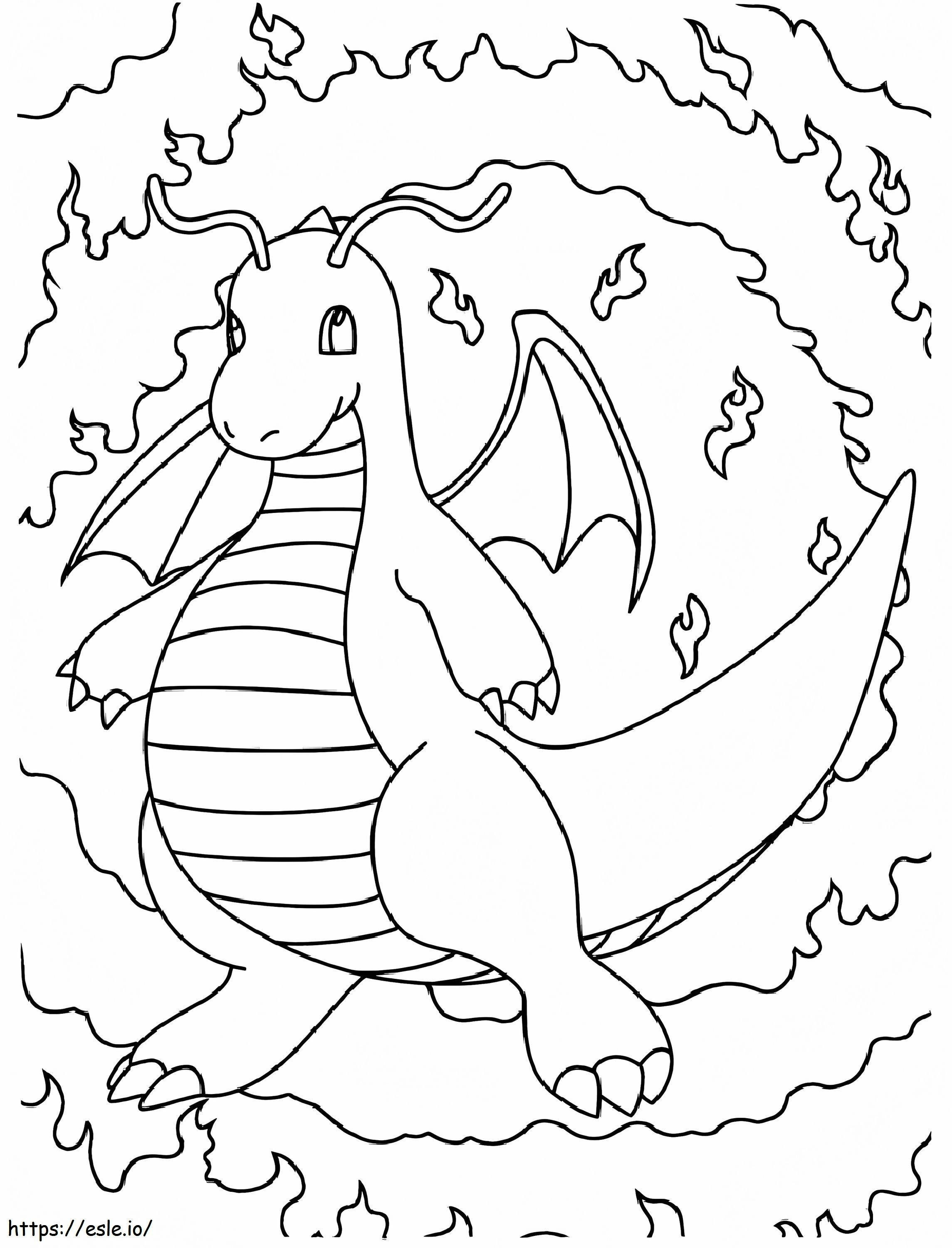 Coloriage Dragonite 5 à imprimer dessin