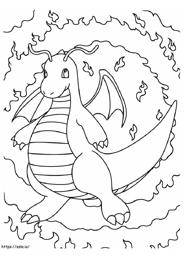 Coloriage Dragonite 5 à imprimer dessin