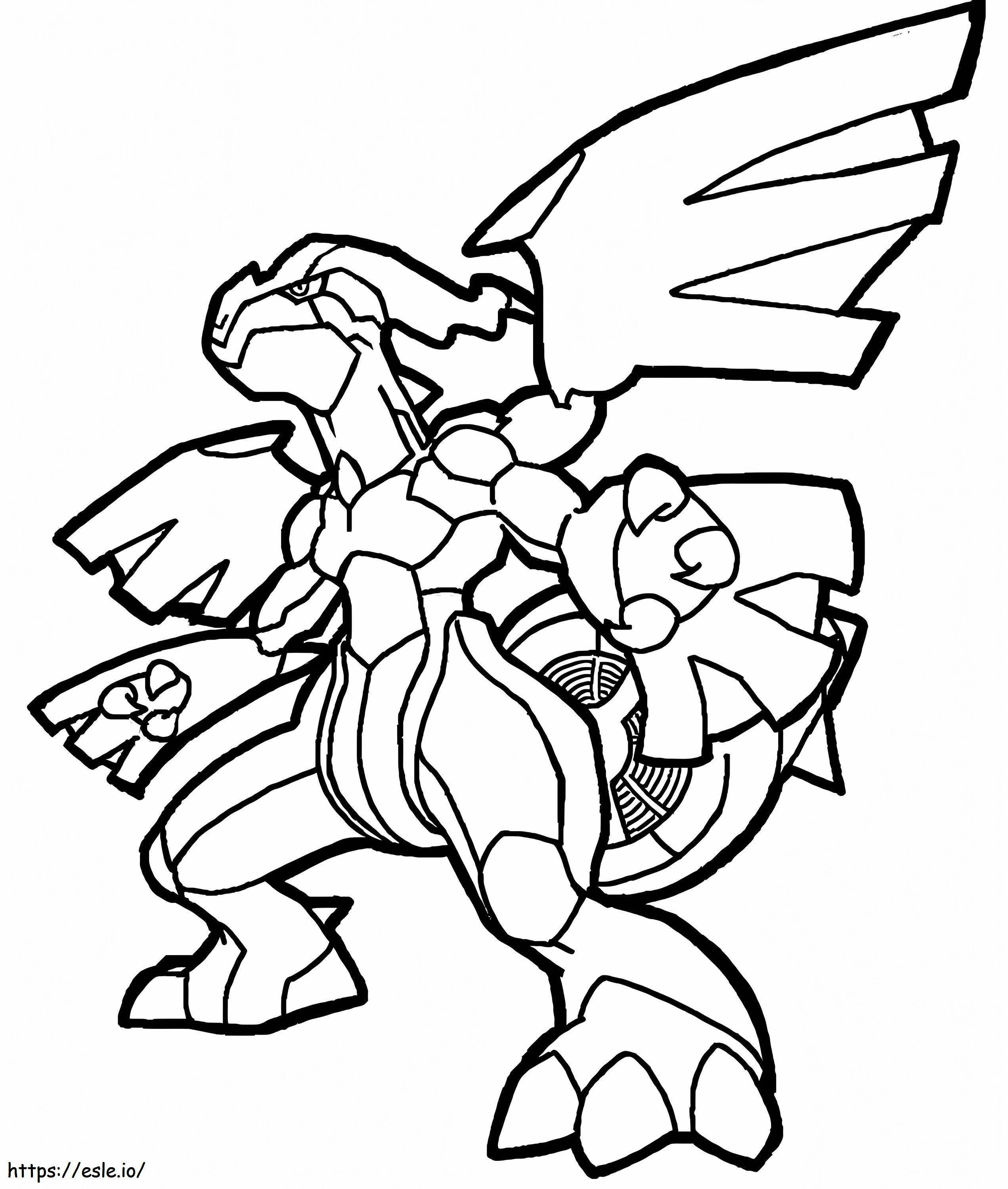 Coloriage Zekrom dans Pokémon Légendaire à imprimer dessin