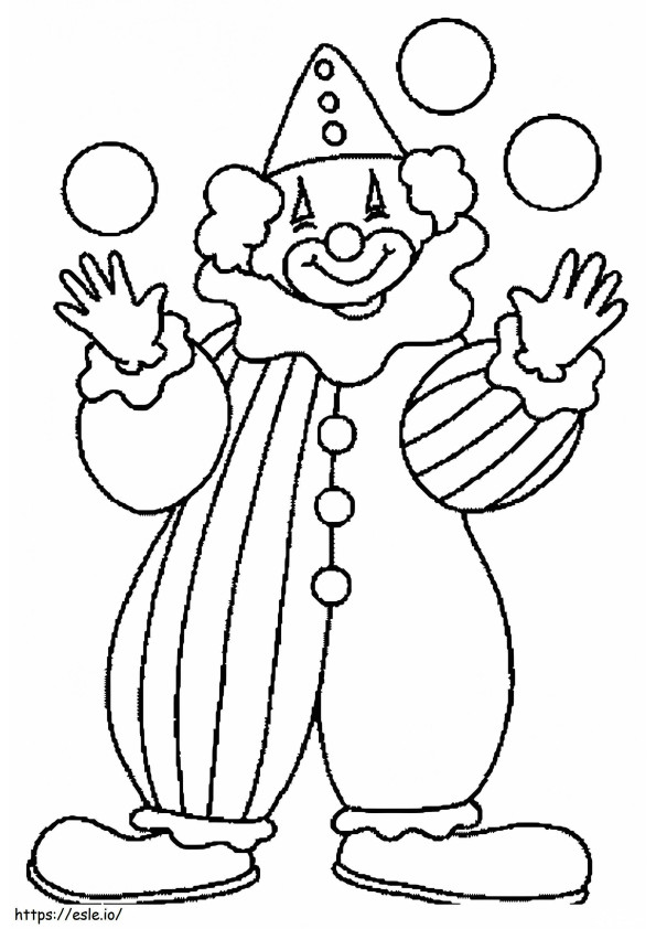 Circus Clown coloring page