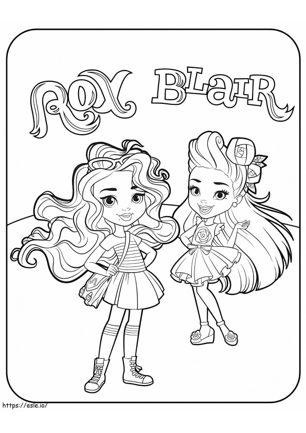 Coloriage Rox et Blair journée ensoleillée à imprimer dessin