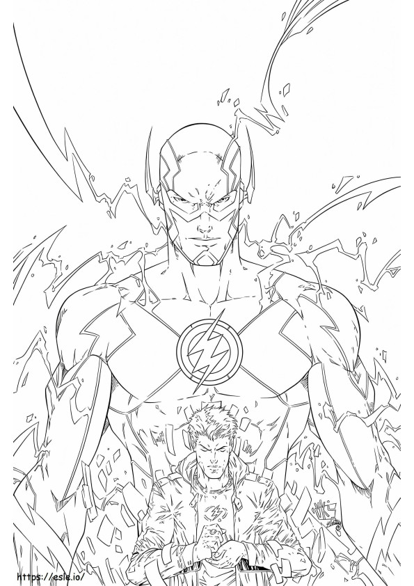Awesome Flash coloring page