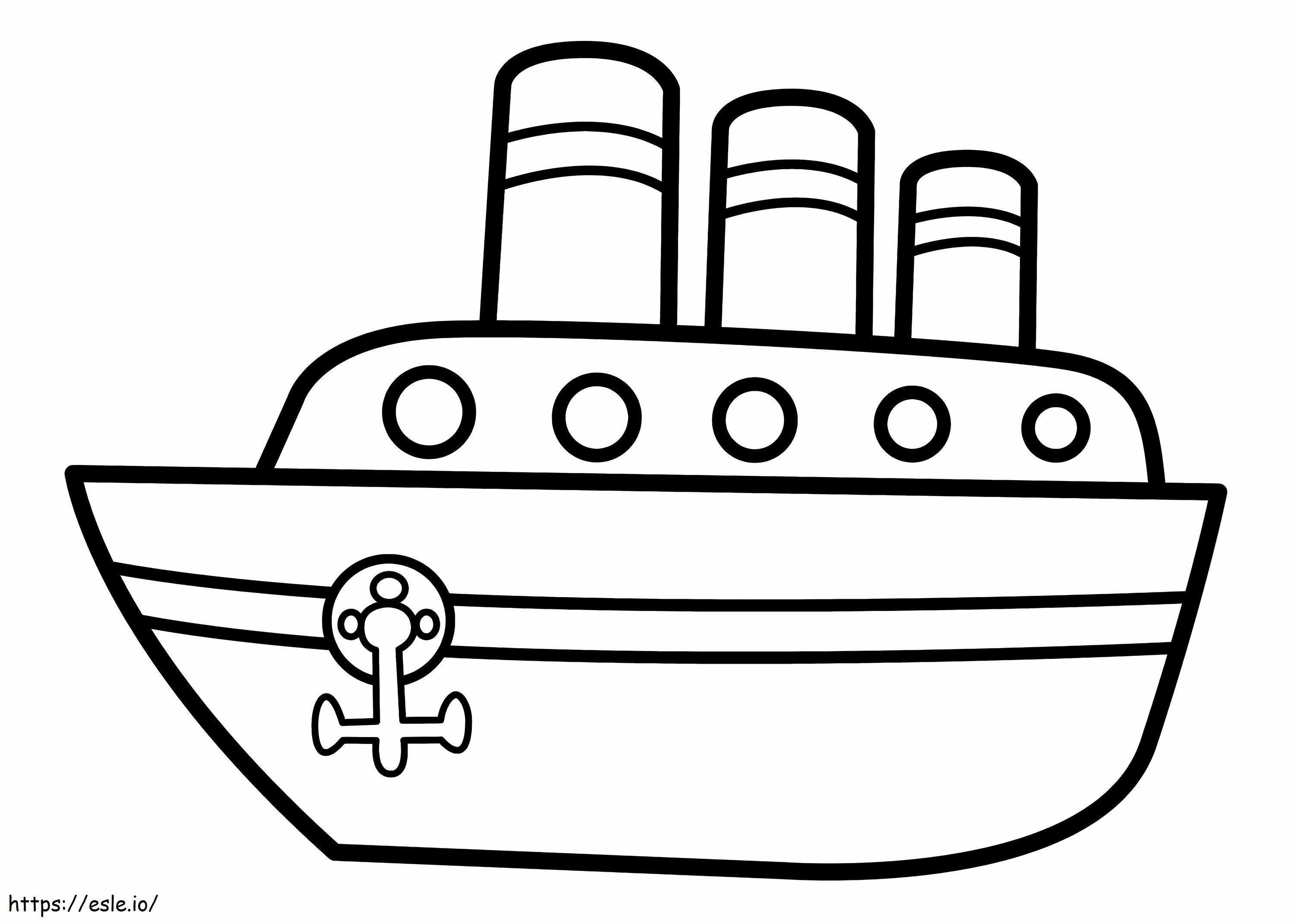 Basic Boat coloring page