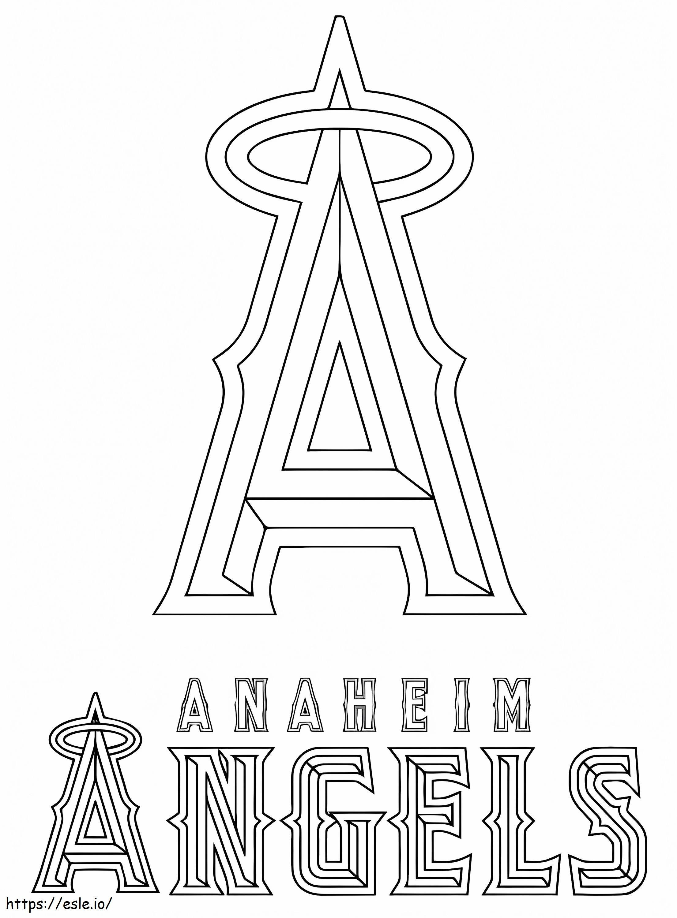 Logo degli angeli di Anaheim dei Los Angeles da colorare