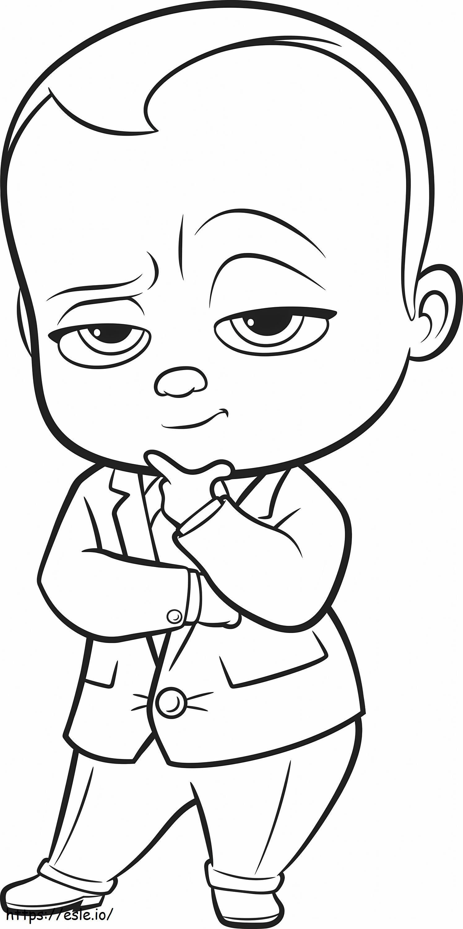 1530933683 Cool Boss Baby A4 coloring page