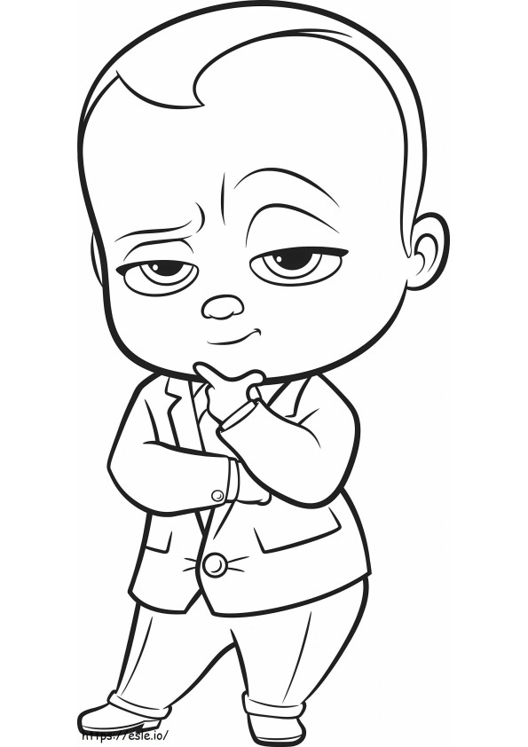 1530933683 Cool Boss Baby A4 coloring page