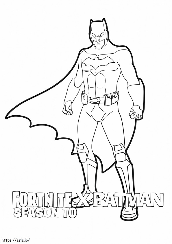 Coloriage Batman de Fortnite à imprimer dessin
