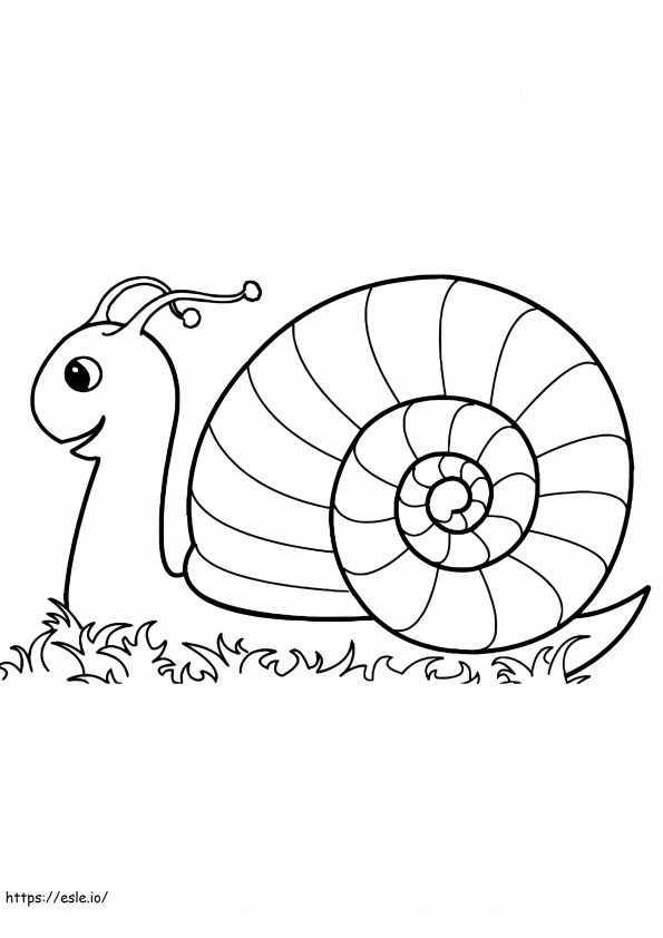 Nice Snail coloring page