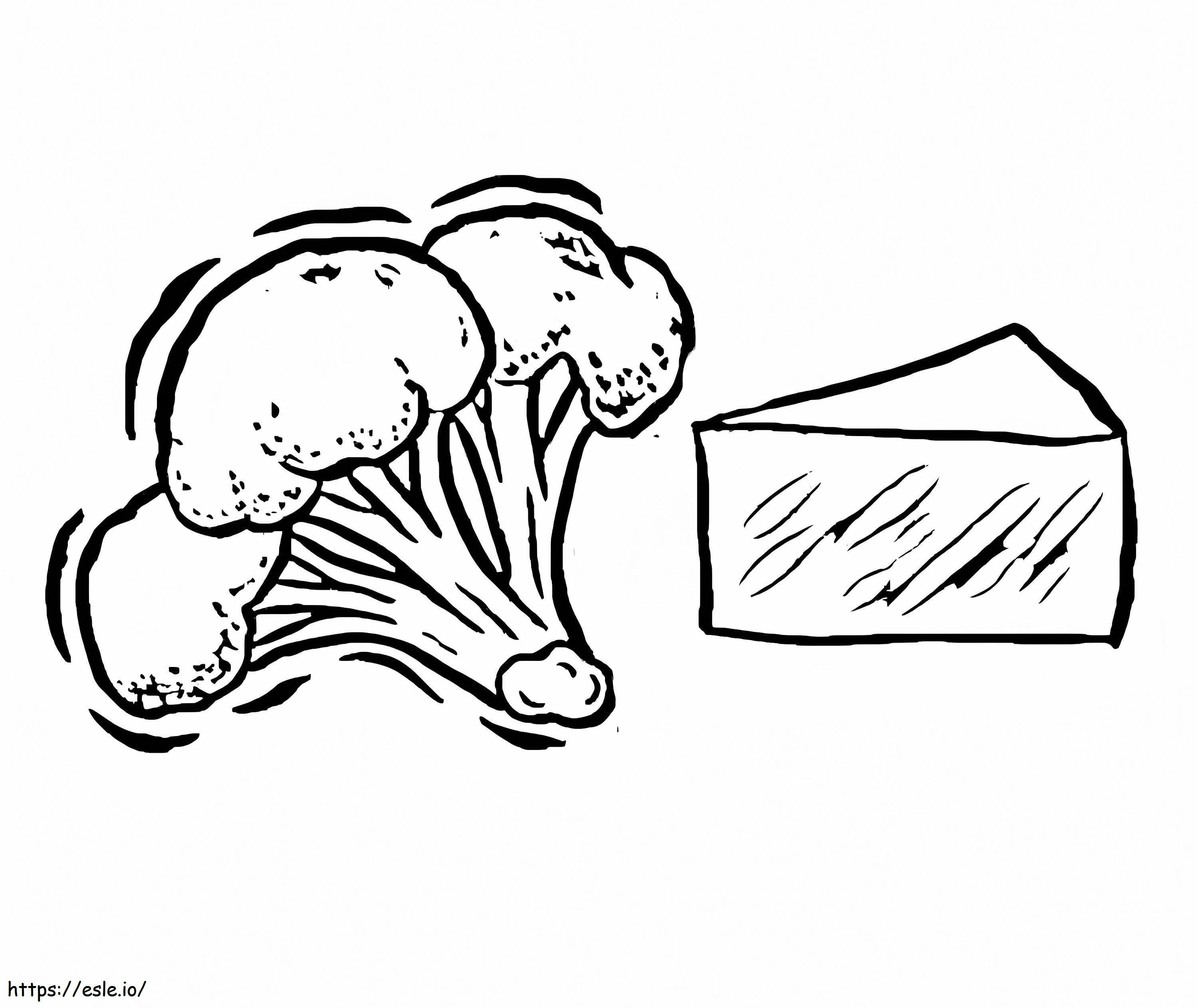 Broccoli And Cheese coloring page