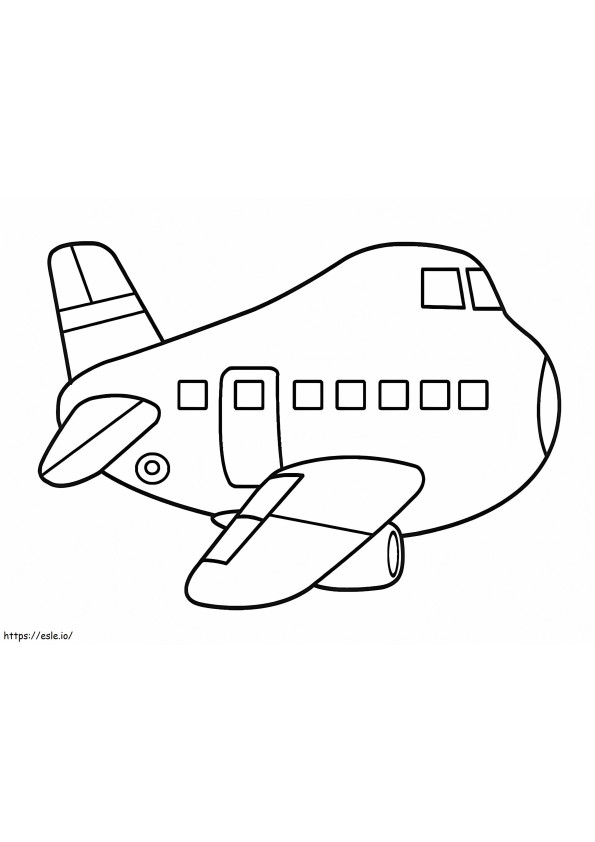 Fat Plane coloring page