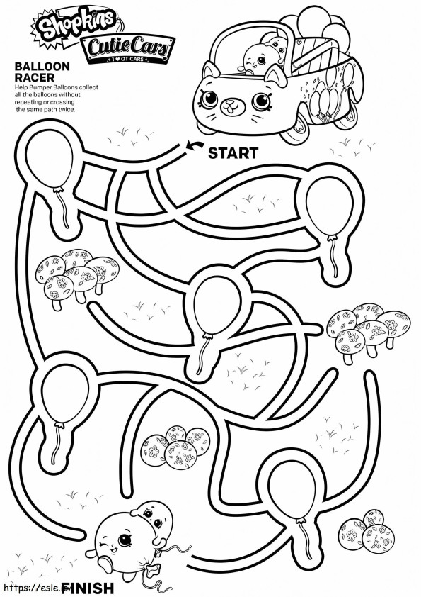 Shopkins Maze coloring page