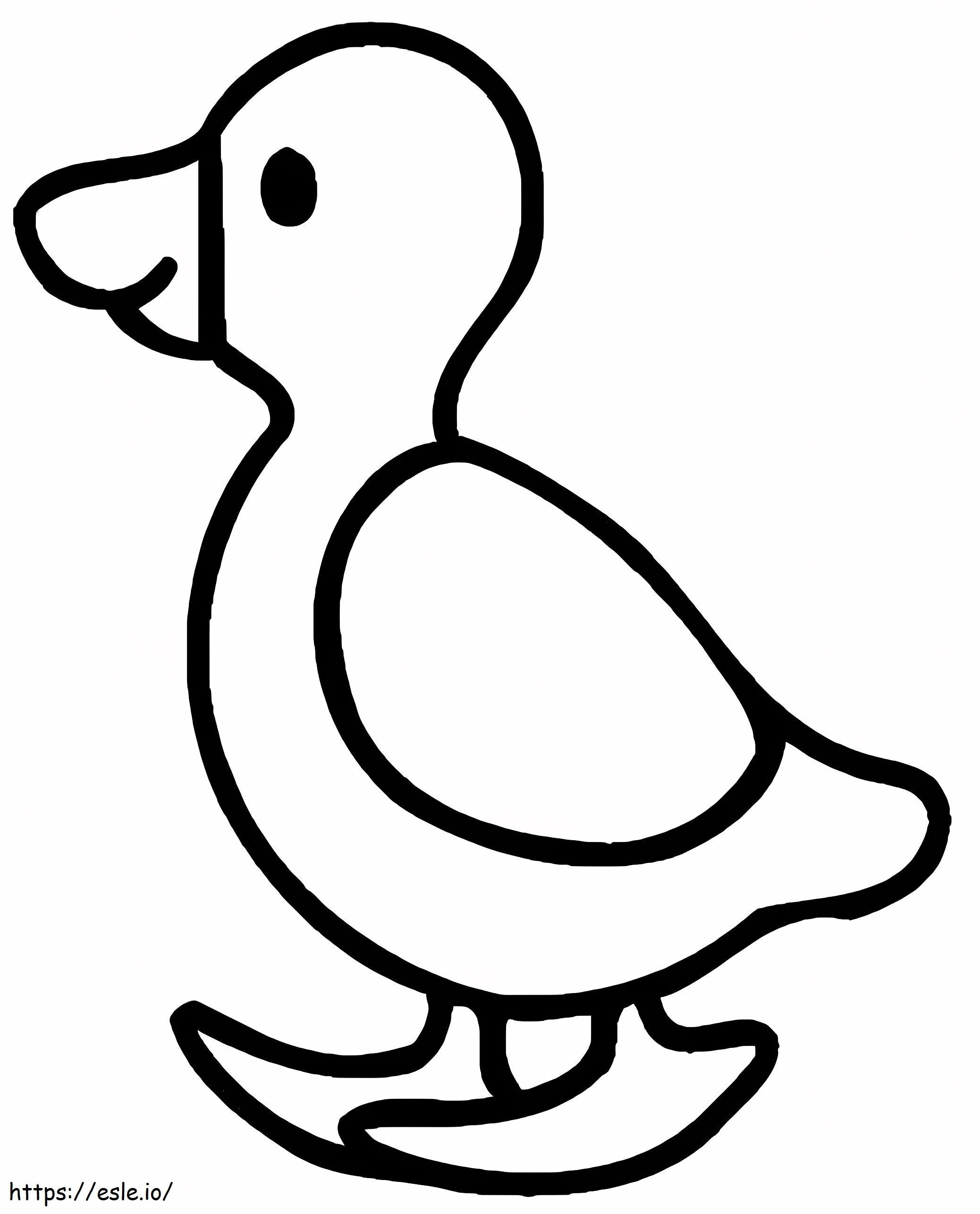Coloriage Petit canard pour les enfants de 1 an à imprimer dessin