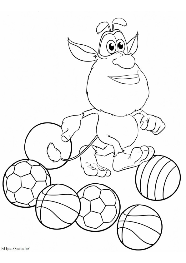 Booba And Balls coloring page