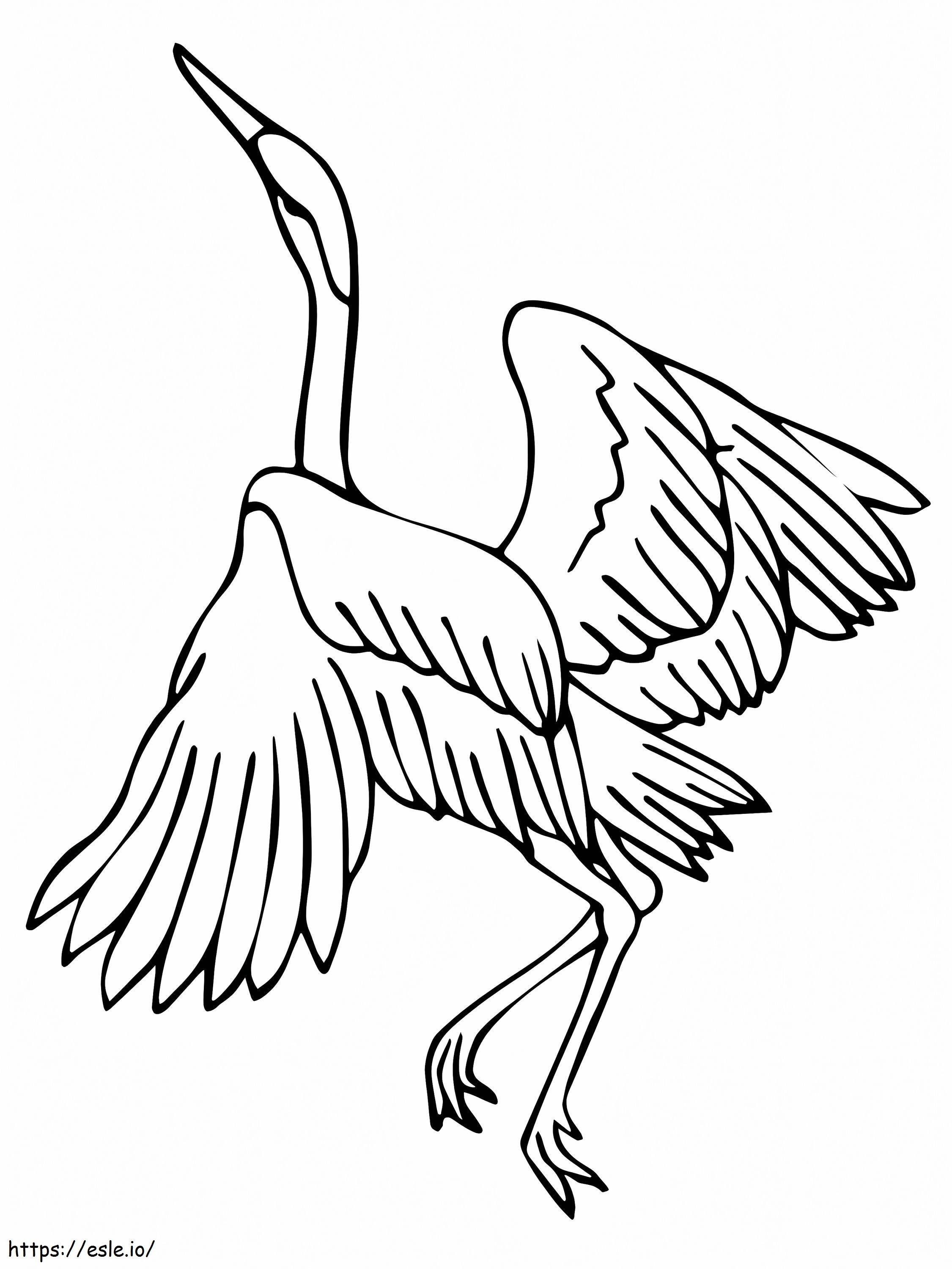 Heron Dance coloring page