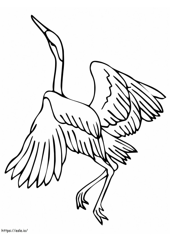 Heron Dance coloring page