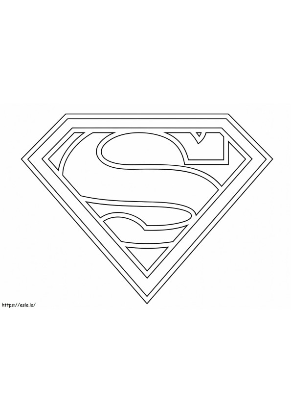 1526636095 A Superman Logo A4 E1630836103625 coloring page