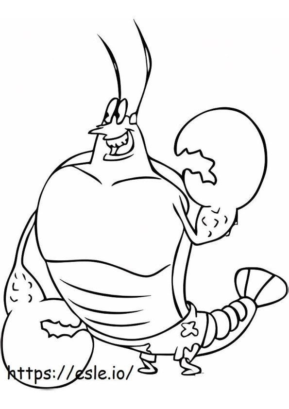 Strong Lobster coloring page