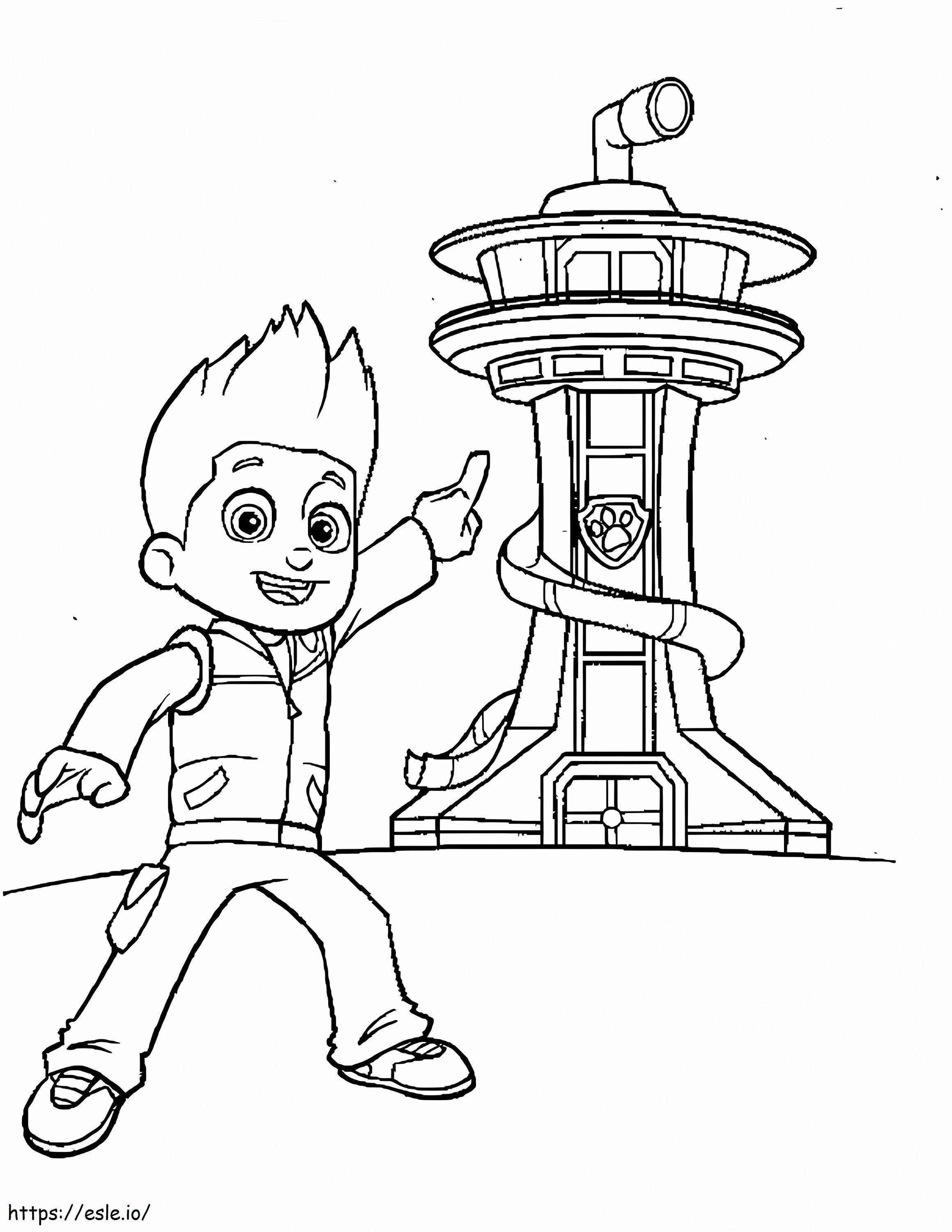Canine Patrol Watchtower coloring page