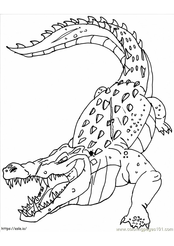 Angry Crocodile 1 coloring page