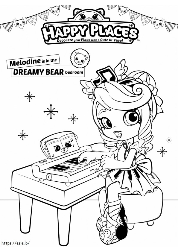 Melodine Shopkins Shoppies coloring page