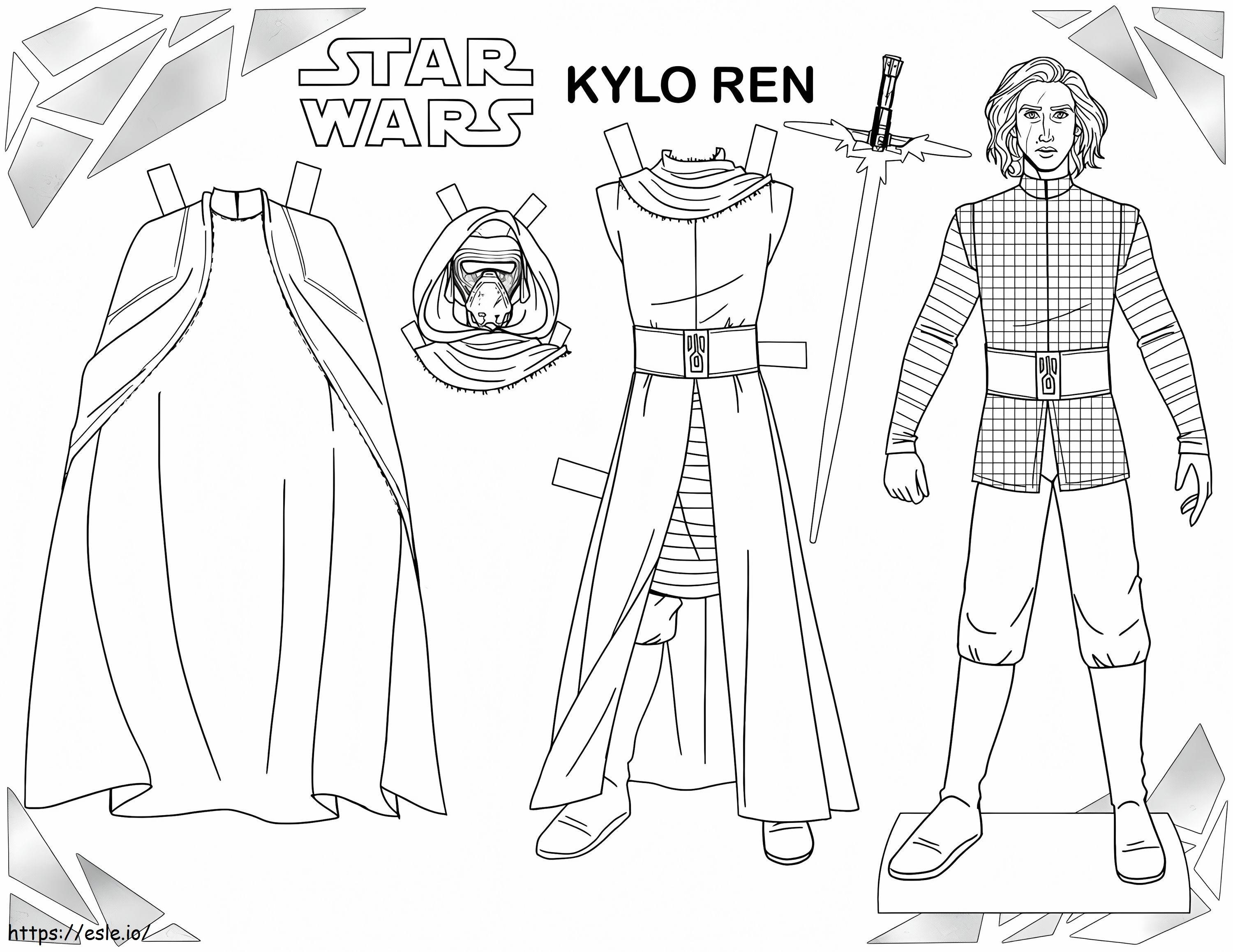Kylo Ren 2 para colorir