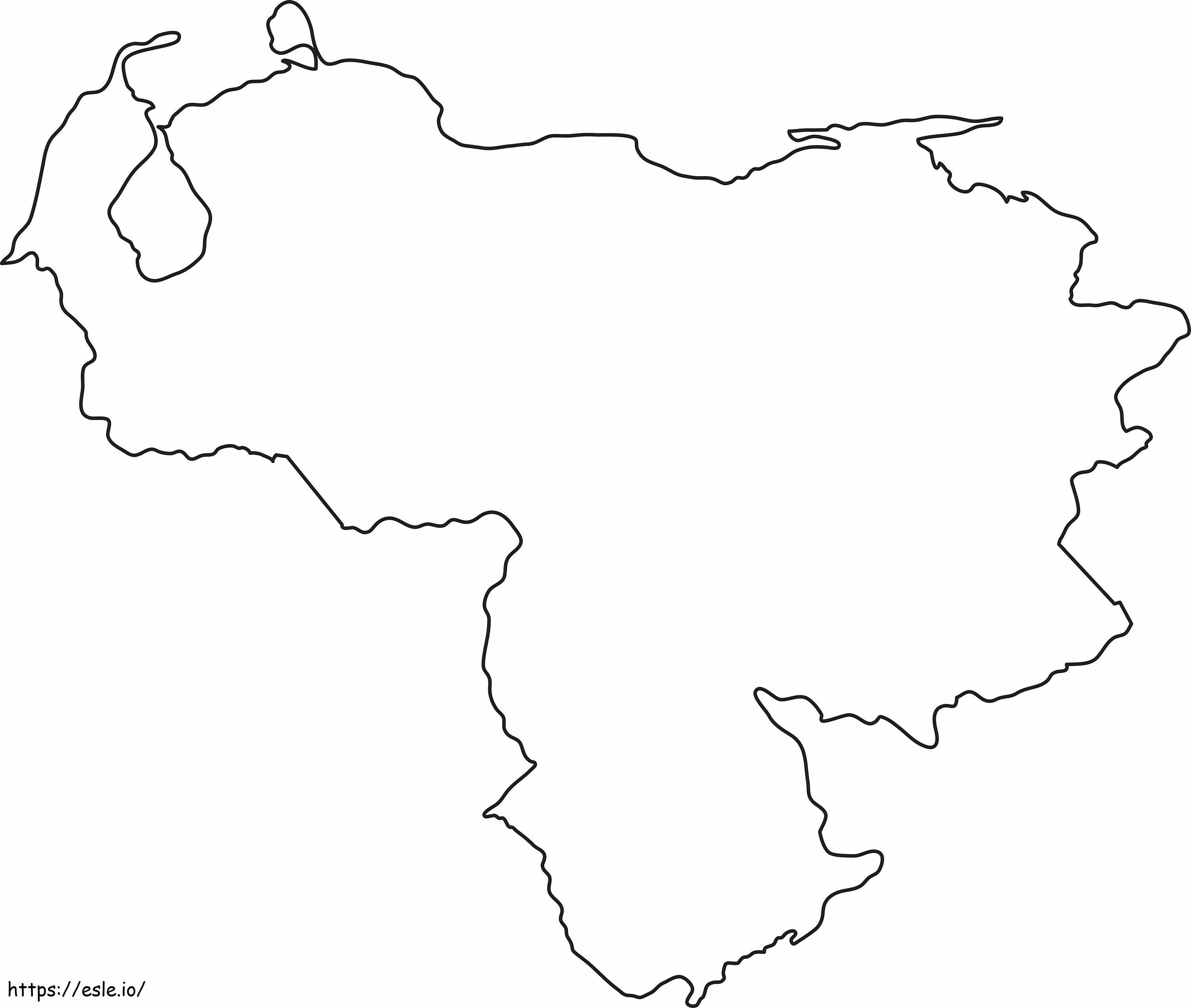 Mapa De Venezuela Imagen HD Gratis Para Colorear A Escala para colorear