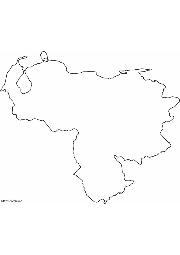 Imagem HD gratuita do mapa da Venezuela para colorir em escala para colorir