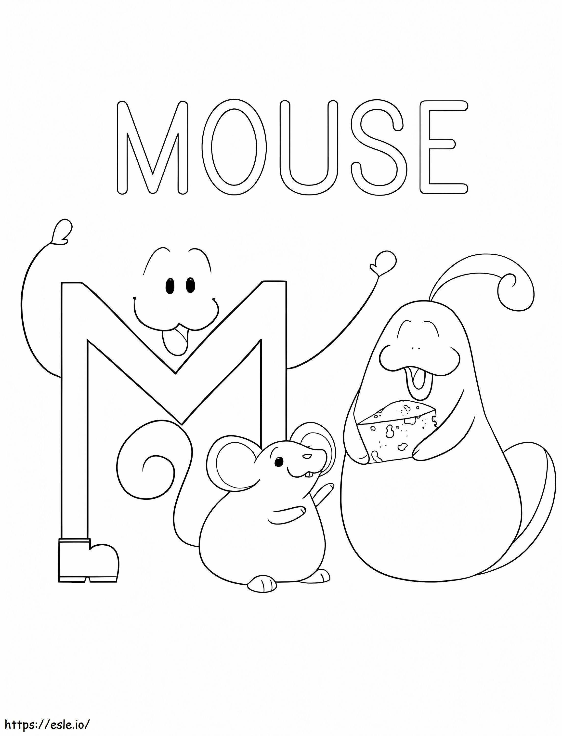 Letter M 7 coloring page
