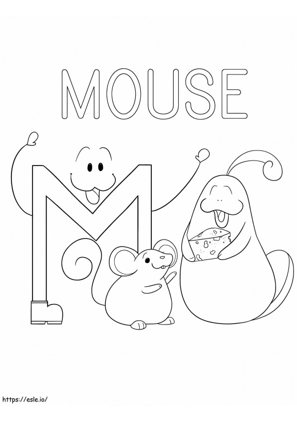 Letter M 7 coloring page