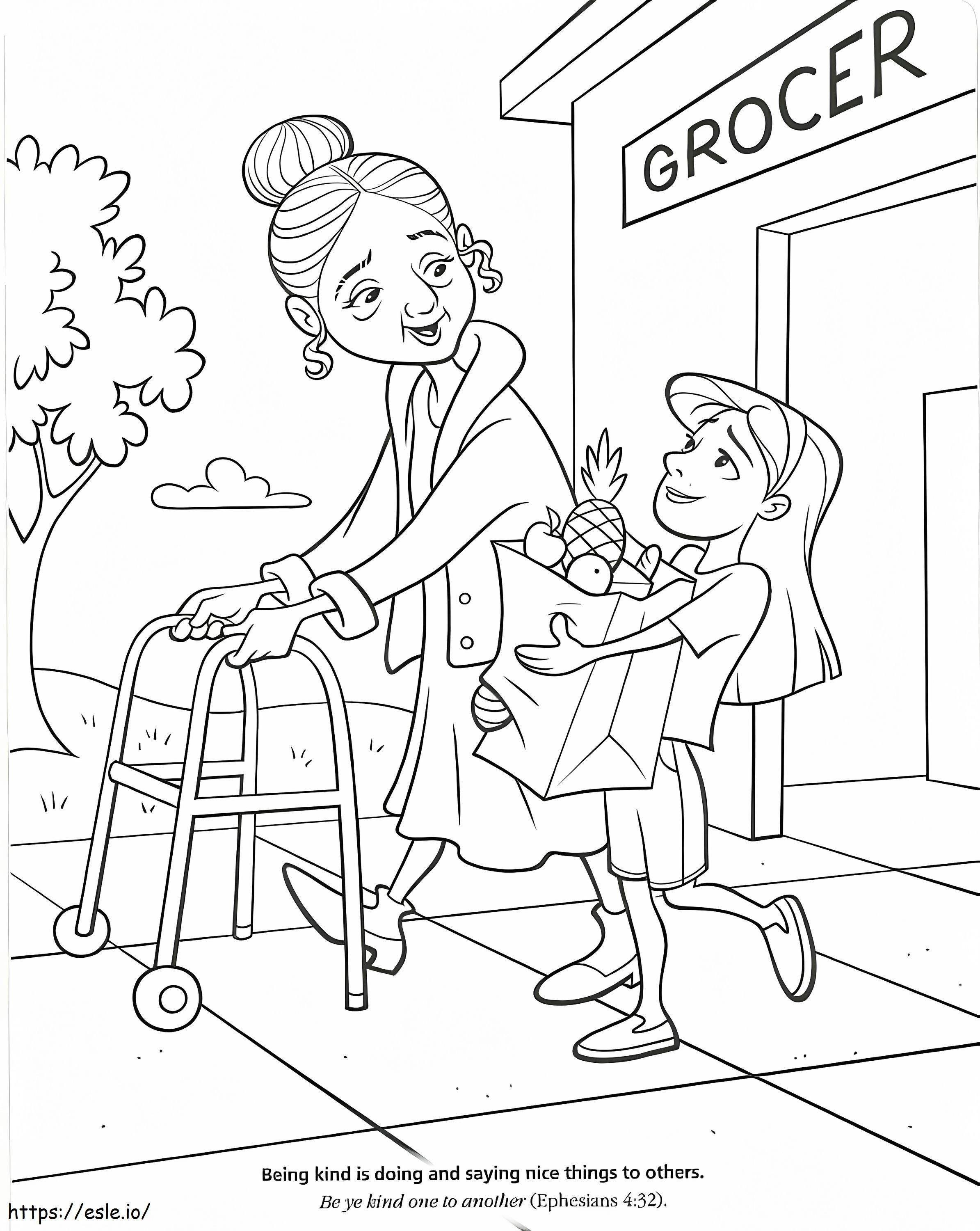Being Kind coloring page