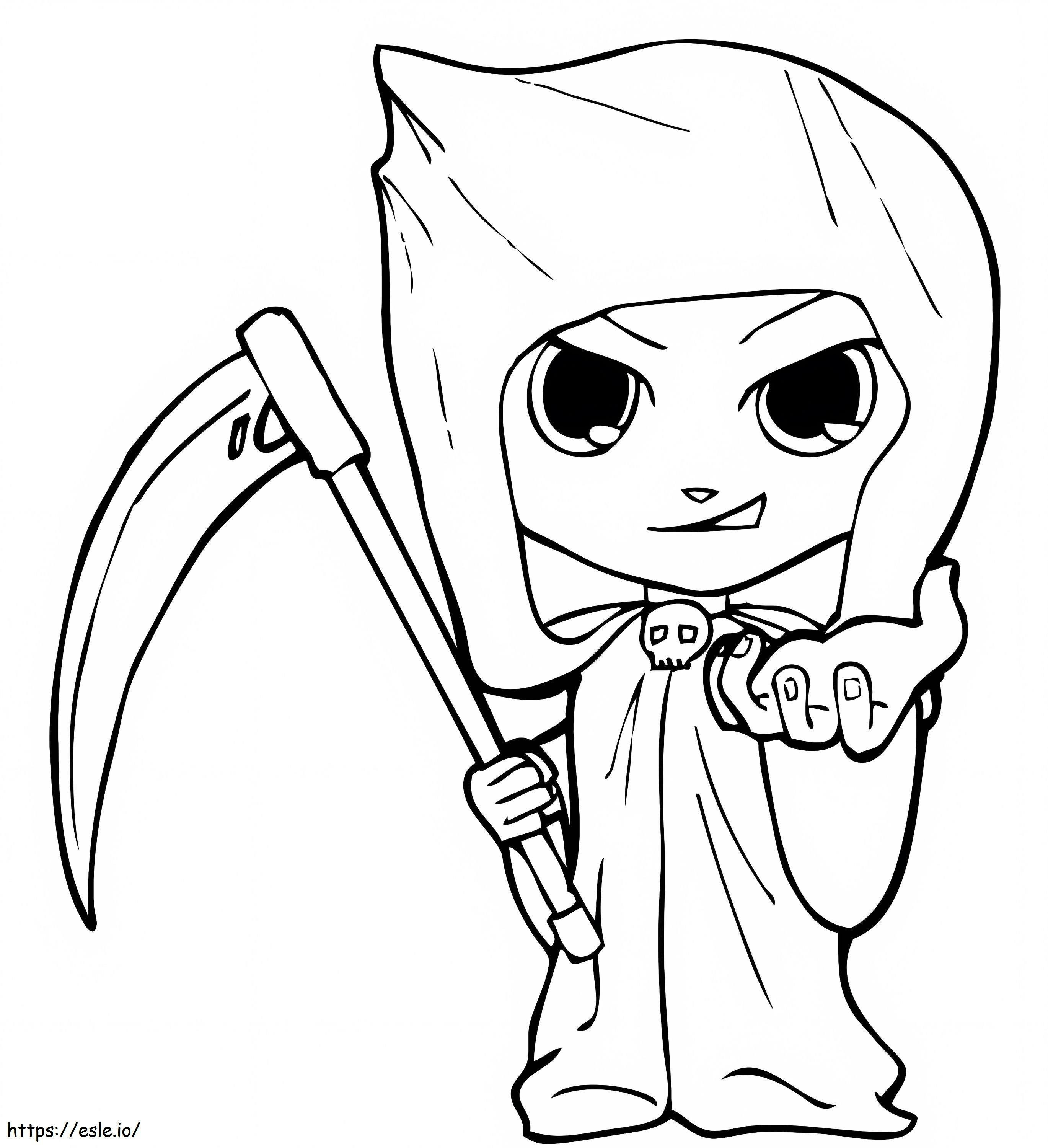 Baby Grim Reaper coloring page