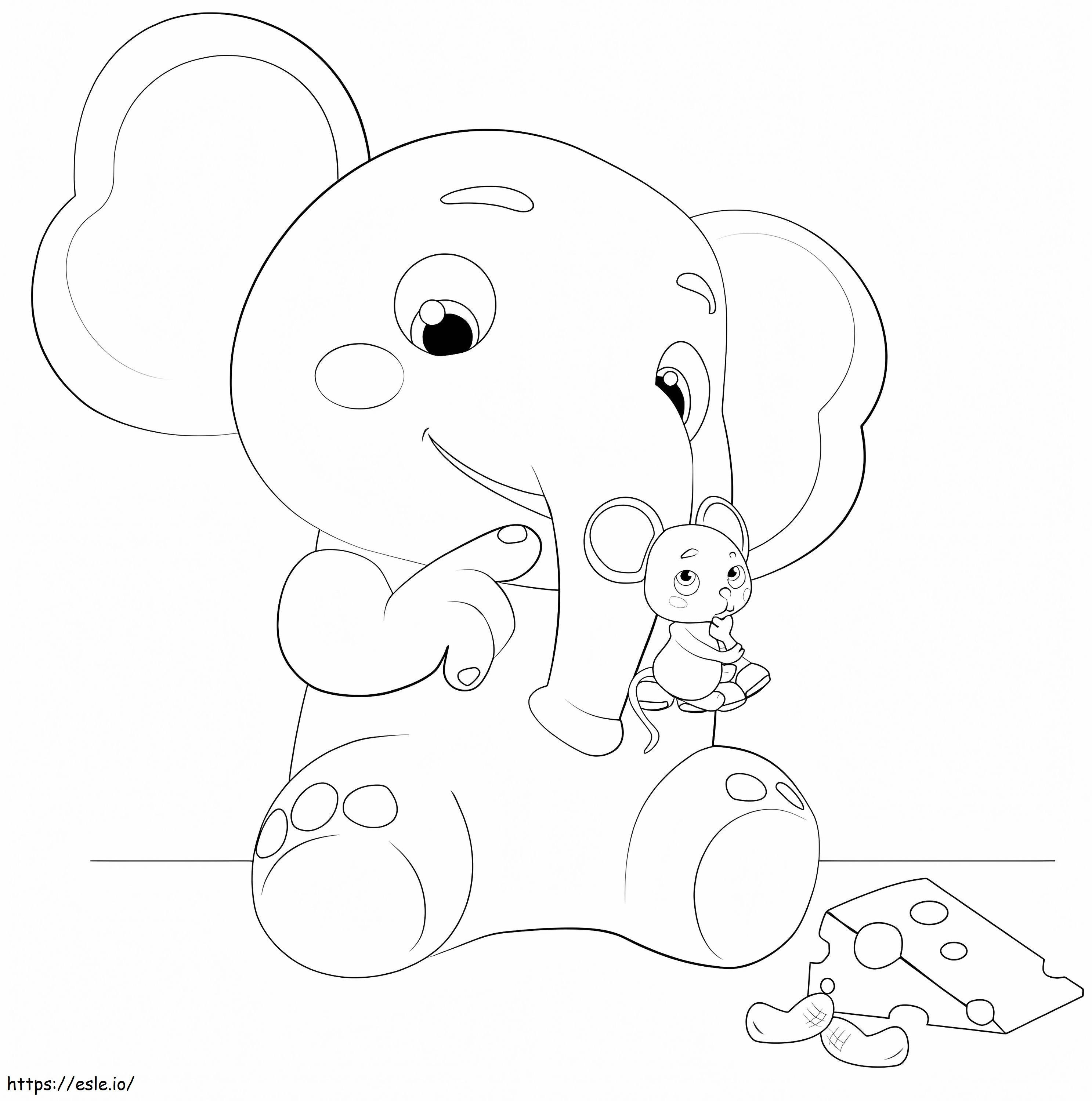 Coloriage Éléphant de cocomelon à imprimer dessin
