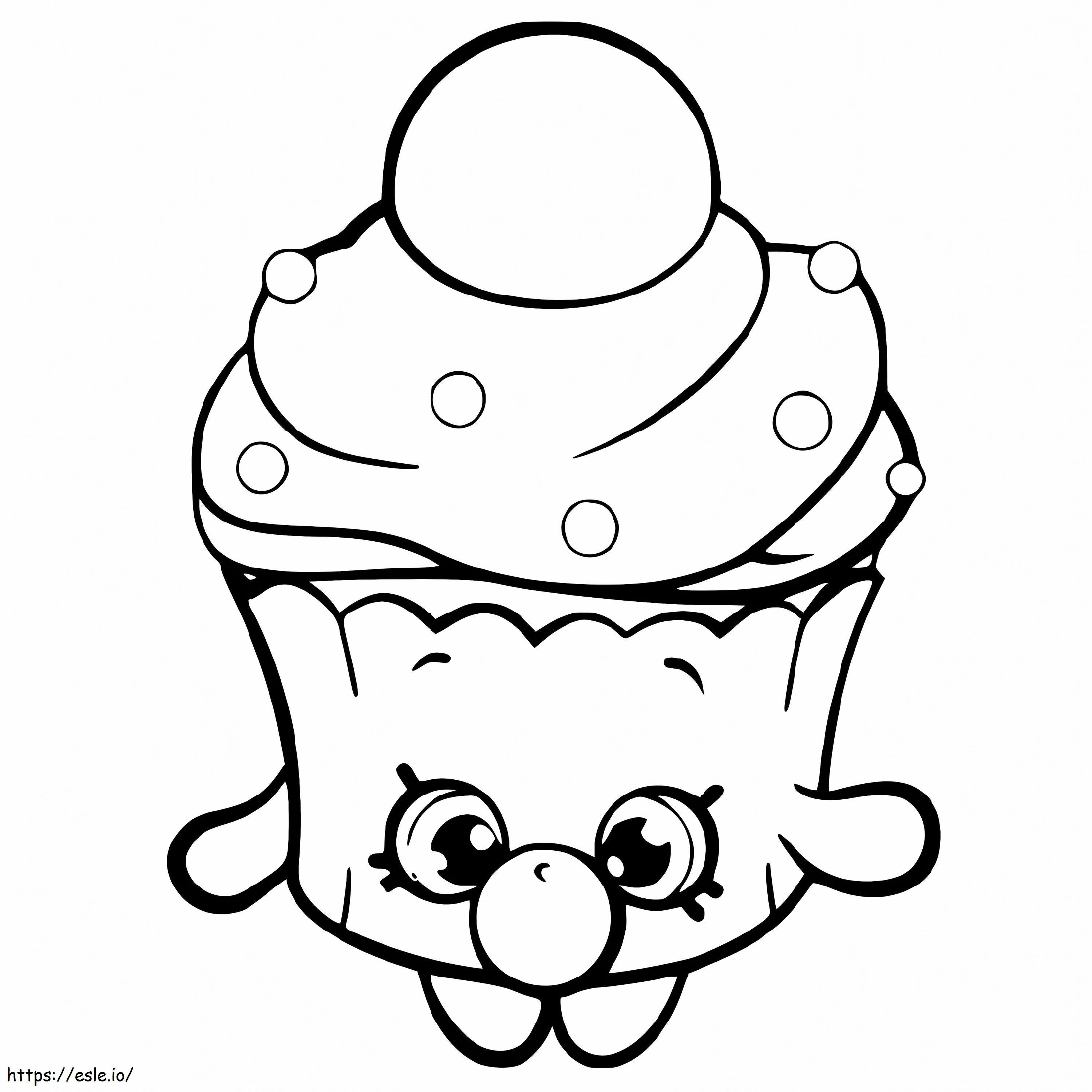 Coloriage Shopkin de cupcakes à bulles à imprimer dessin