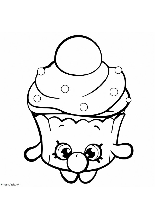 Coloriage Shopkin de cupcakes à bulles à imprimer dessin