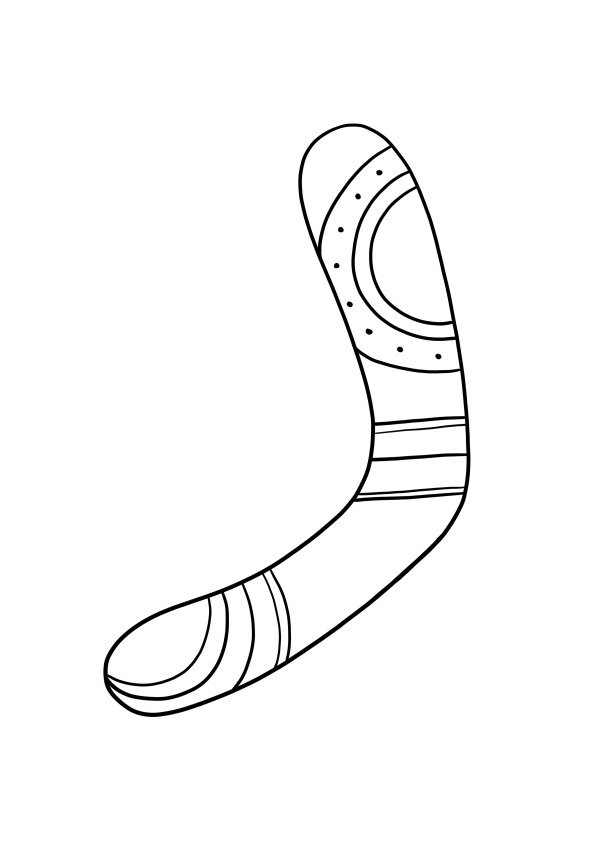 Boomerang om gratis te downloaden of af te drukken voor kinderen