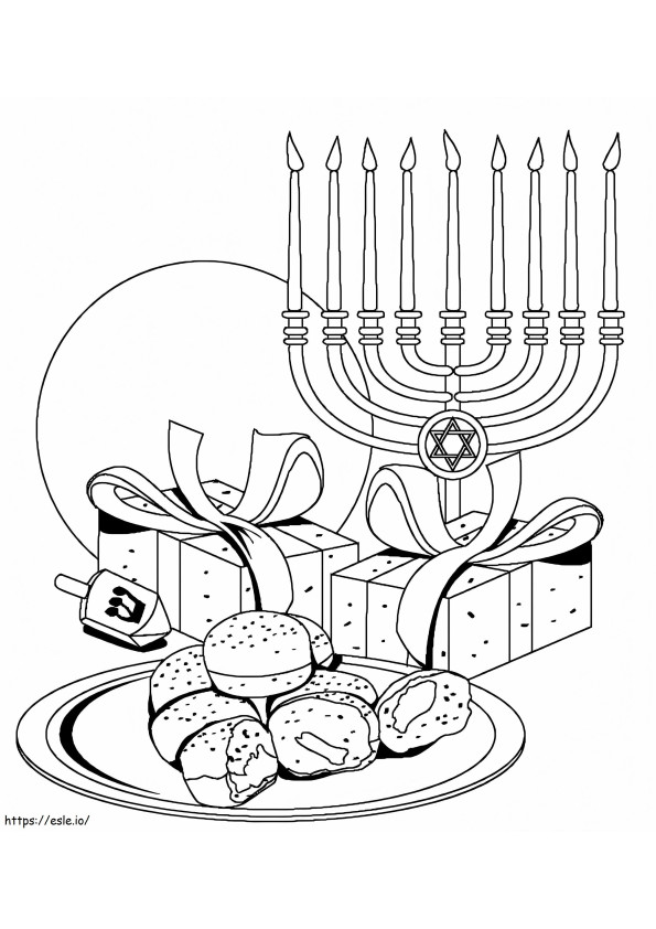 Printable Hanukkah coloring page