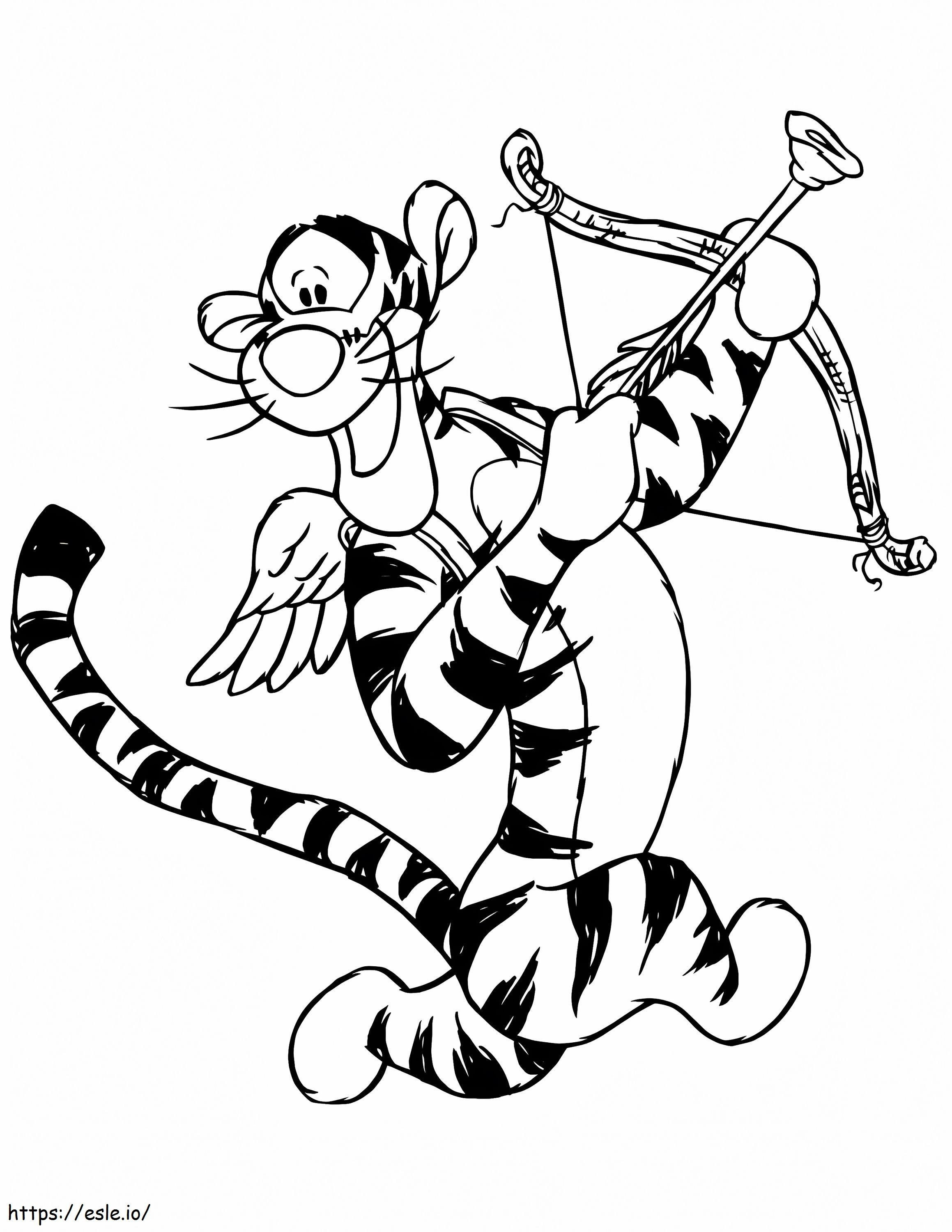 Gorgeous Tigger As Cupid coloring page
