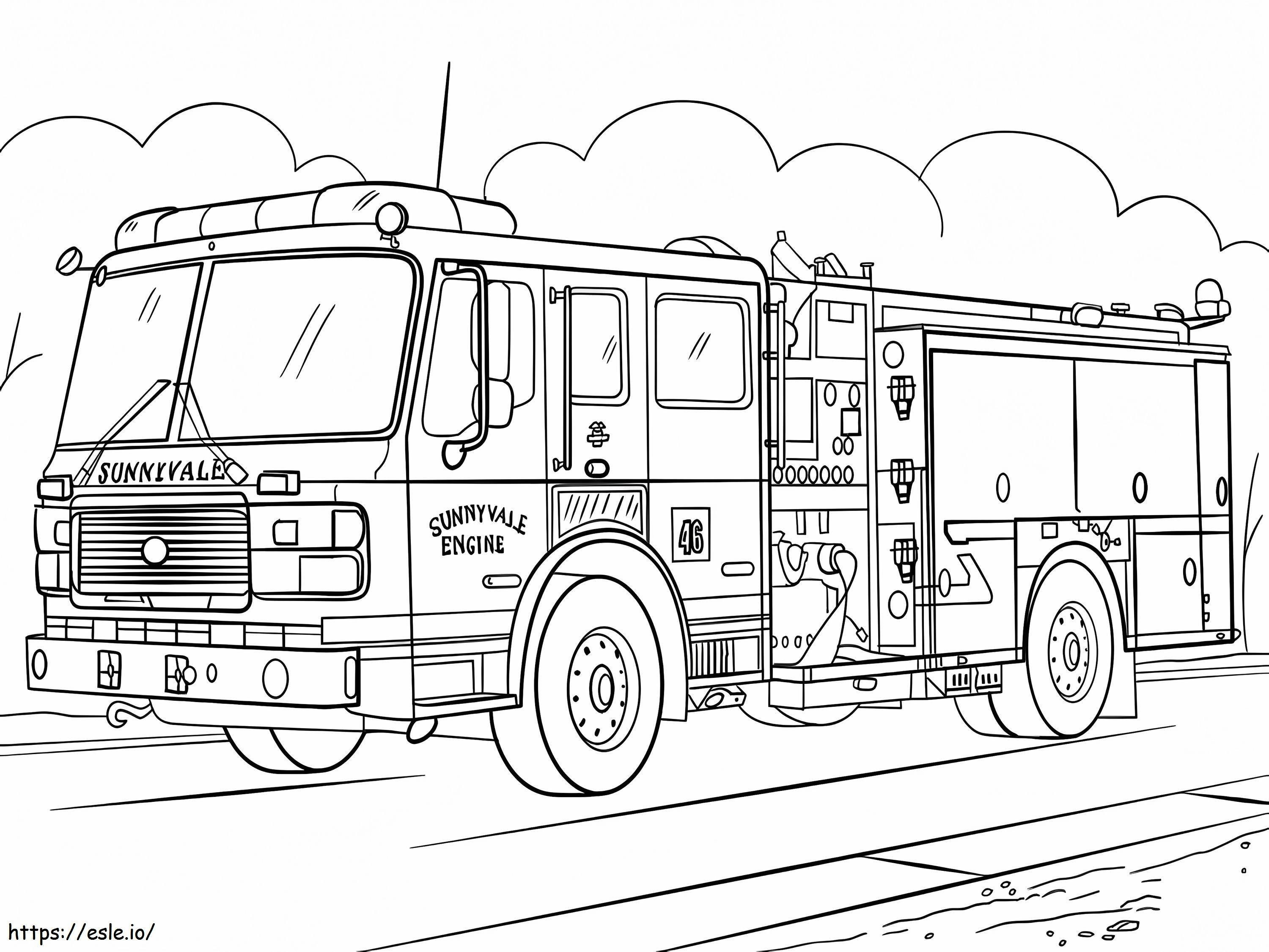 1584001464 消防車 ぬりえ - 塗り絵