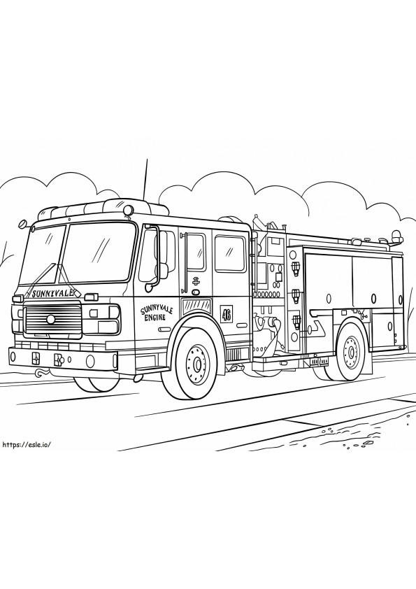 1584001464 Camión de bomberos para colorear