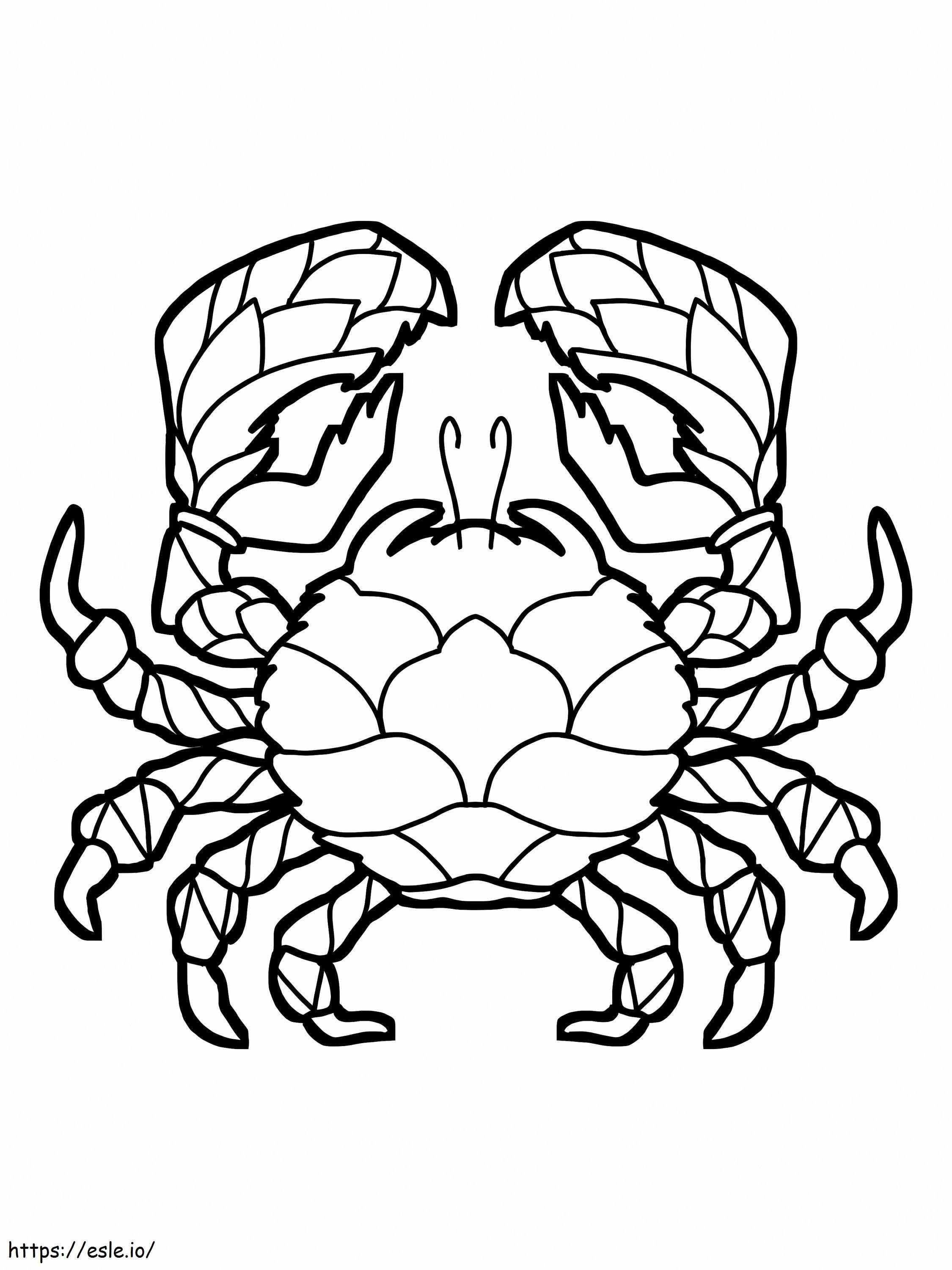 Coloriage Gros crabe à imprimer dessin