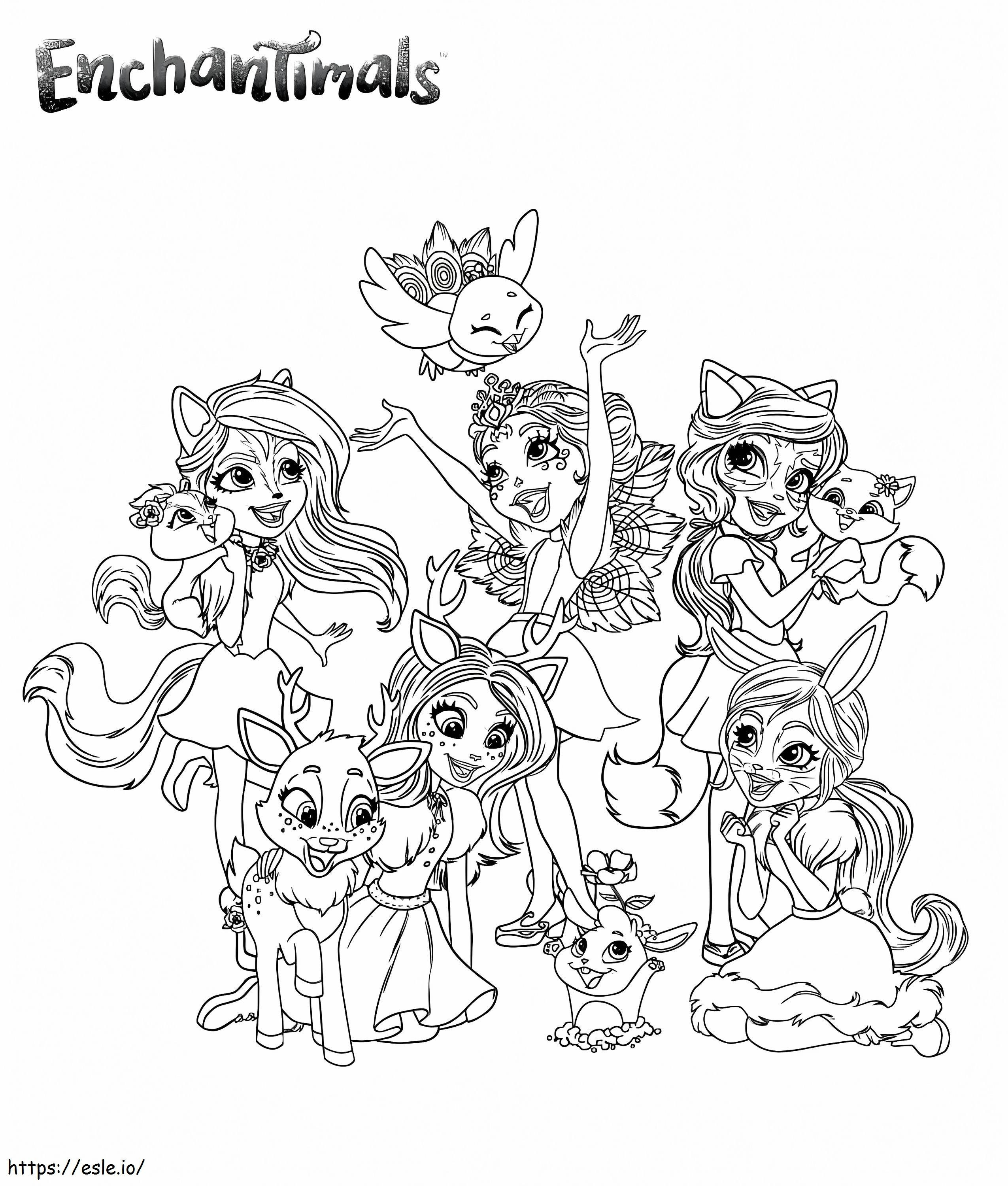 Free Printable Enchantimals coloring page