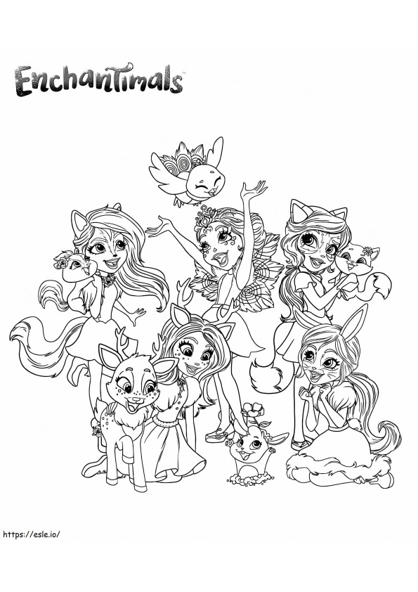 Free Printable Enchantimals coloring page