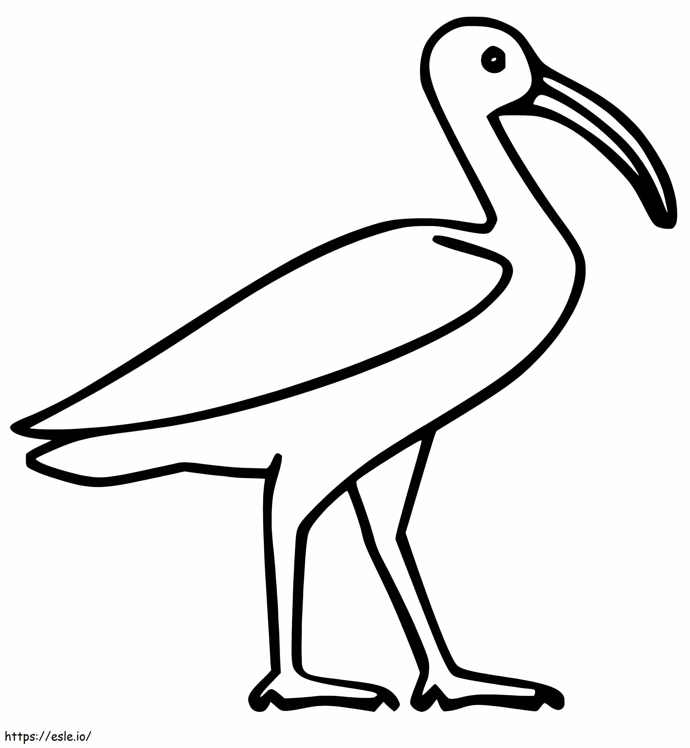 Coloriage Ibis facile à imprimer dessin
