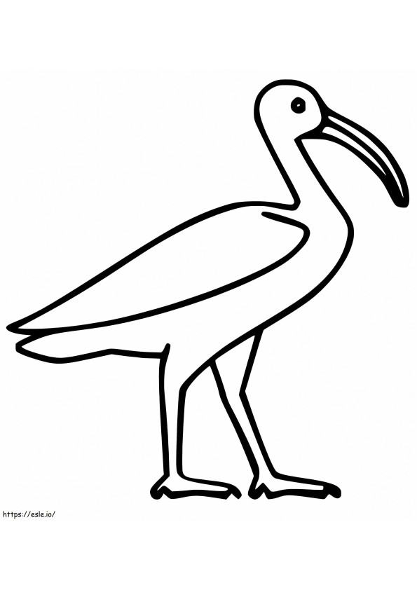Coloriage Ibis facile à imprimer dessin