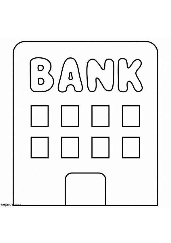 Simple Bank coloring page